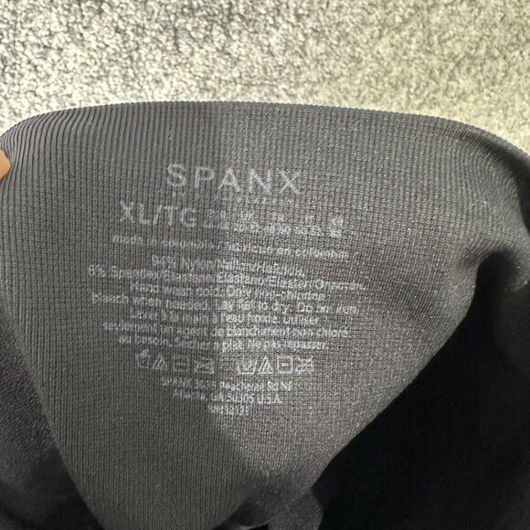 Spanx Leggings Womens XL Tall Black High Rise Seamless Shaping Tummy Control - Picture 7 of 7